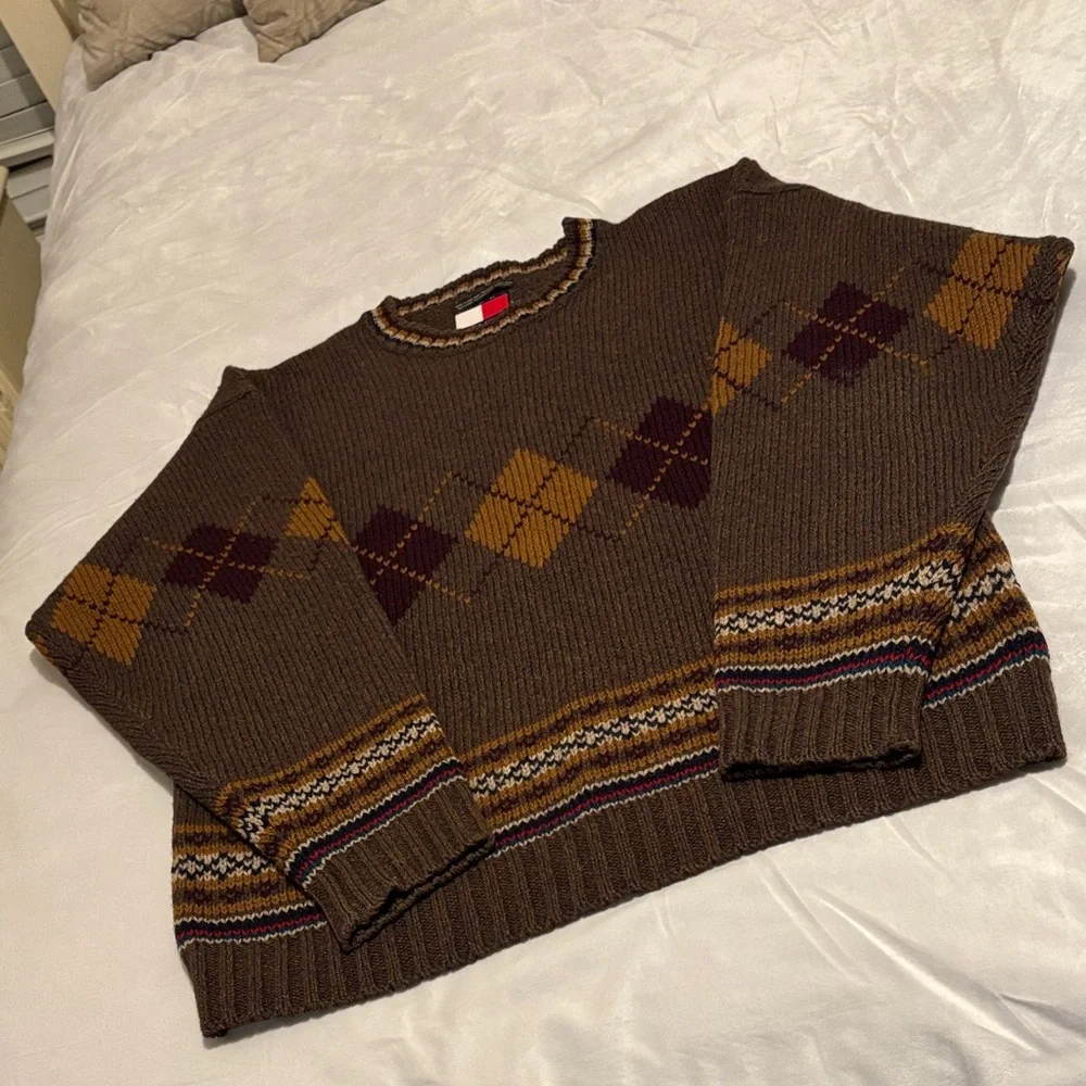 Tommy Hilfiger wool knit crew neck sweater sz.XL - Picture 2 of 10